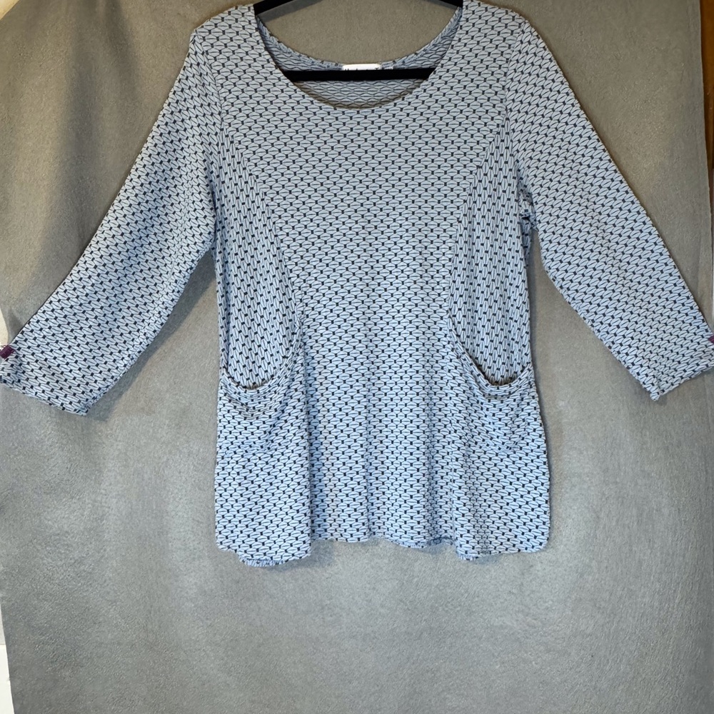 Habitat Light Blue Textured Tunic. Excellent Condition
